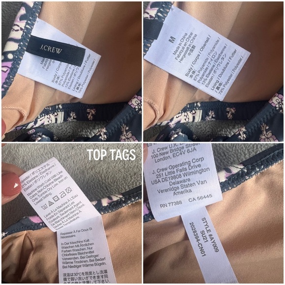 J. Crew Ring Halter Two-Piece Best Buds Floral Bikini Swimsuit Midnight S/M - Picture 4 of 15